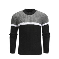 Men's Knit Long Sleeve Colorblock Sweater S-XXL