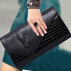 Crocodile Print Clutch