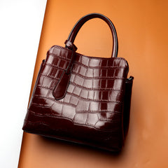 Leather One Shoulder Messenger Bag in 4 Colors