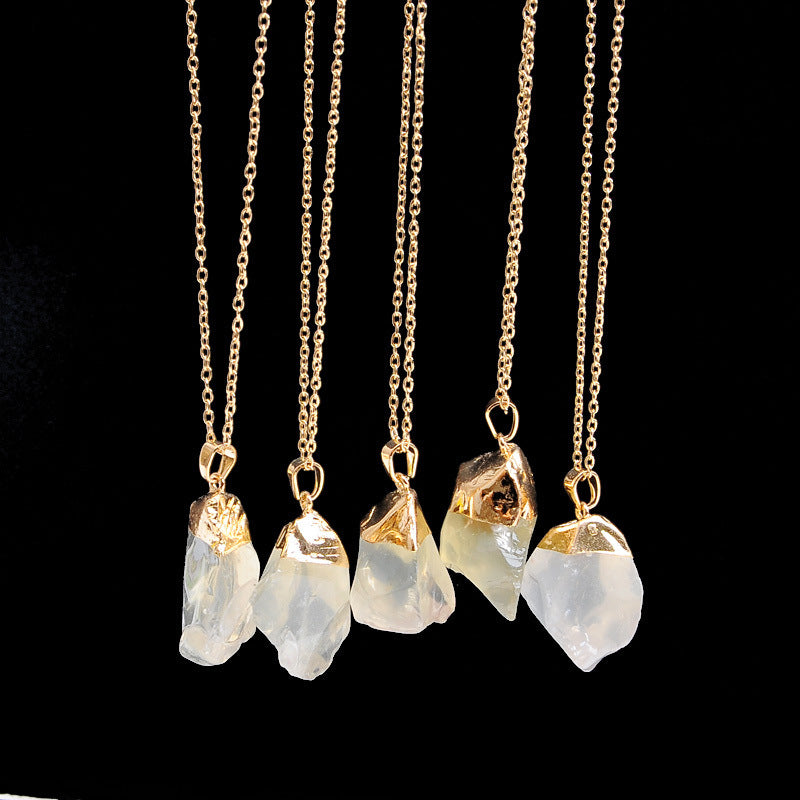 Necklace with Crystal Pendant in 9 Colors