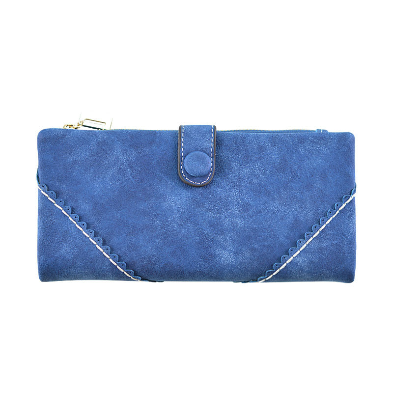 Multicompartment  Leather Wallet With Zipper