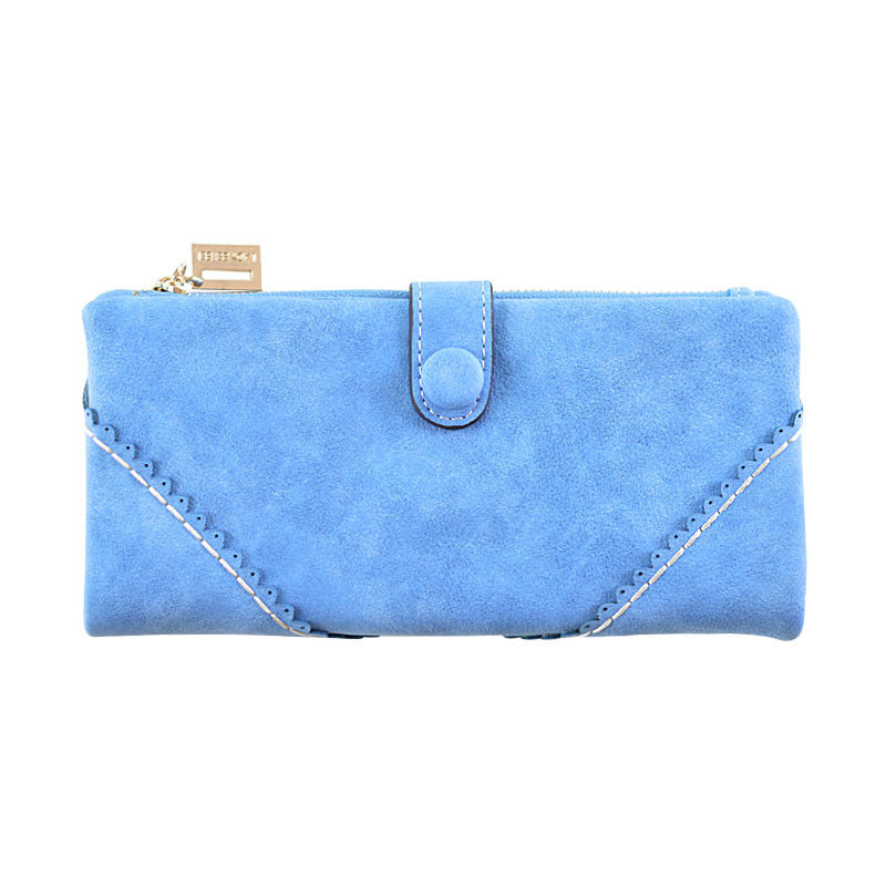 Multicompartment  Leather Wallet With Zipper