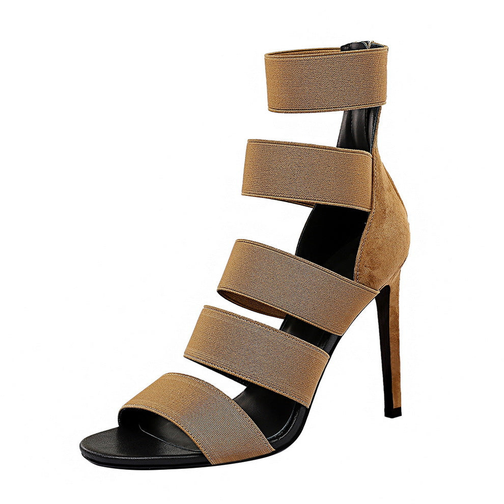 Stiletto High Heel Strappy Sandals in 4 Colors