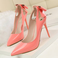 Leder High Heel Stilettos mit spitzer Zehenpartie in 7 Farben