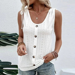 Solid Tank Top with Buttons in 5 Colors Sizes 4-16