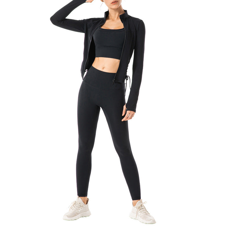 Yogajacke mit verstellbarer Taille