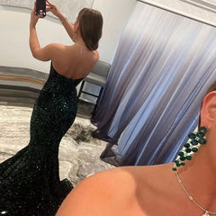 Sleeveless Sequin Fitted Prom Evening Dress in 7 Colors Sizes 4-24