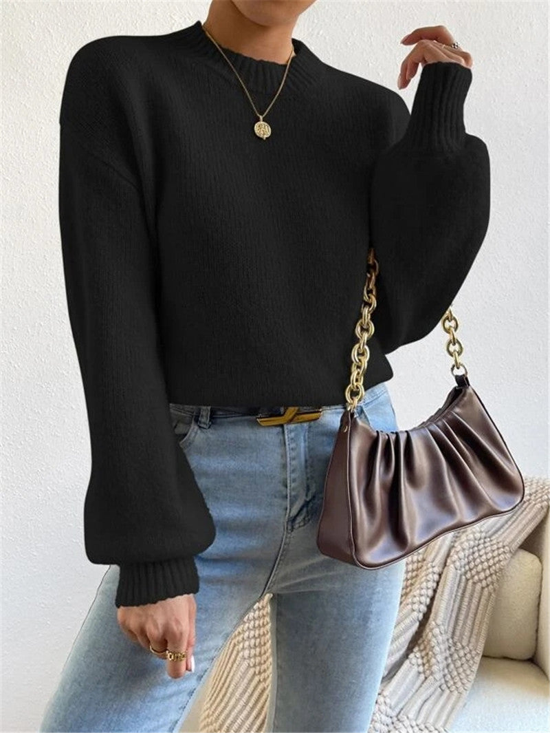 Mock Neck Long Sleeve Sweater