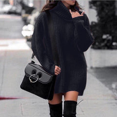 Long Sleeve Turtleneck Sweater Dress