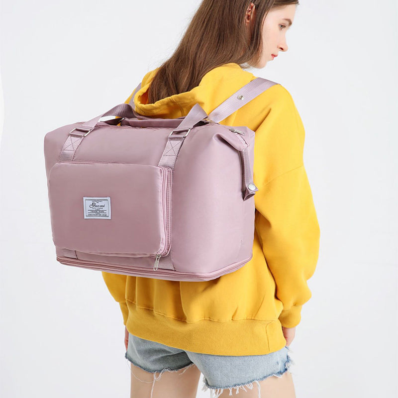 Expandable Oxford Travel Bag Backpack with Luggage Belt in 8 Colors