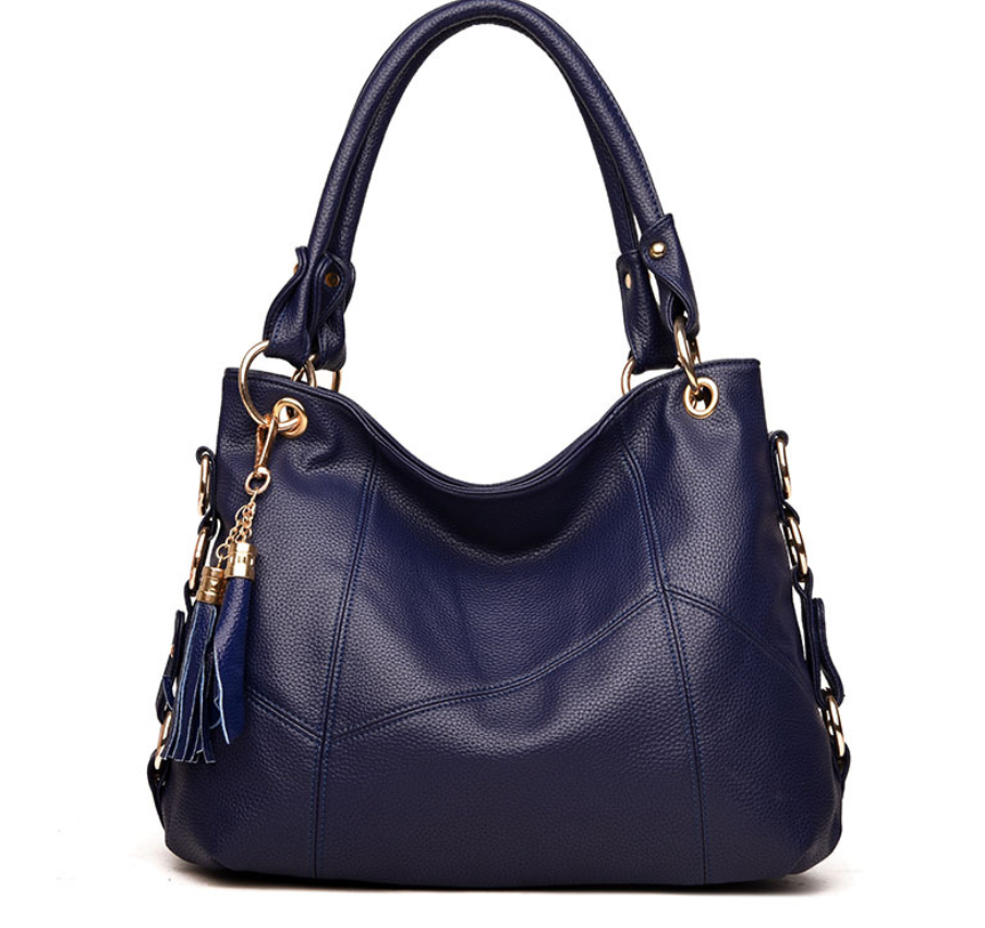 Hand Shoulder Bag with Decorative Tassels