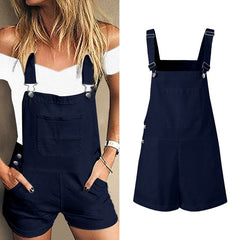 Overall Shorts with Pockets