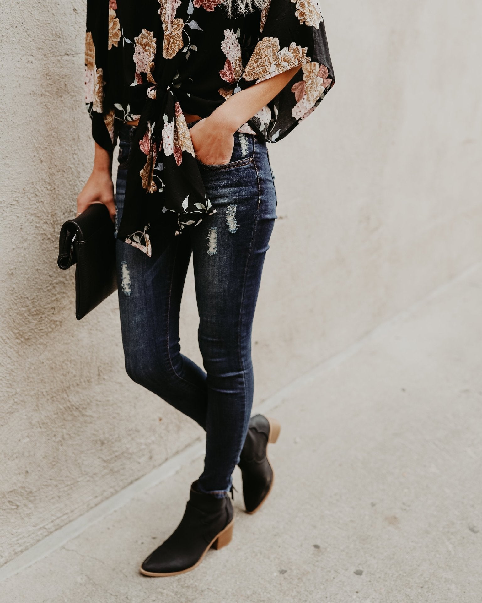 Ripped Denim Slim Fit Jeans Waist 28-32