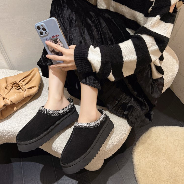 Plush Platform Slippers