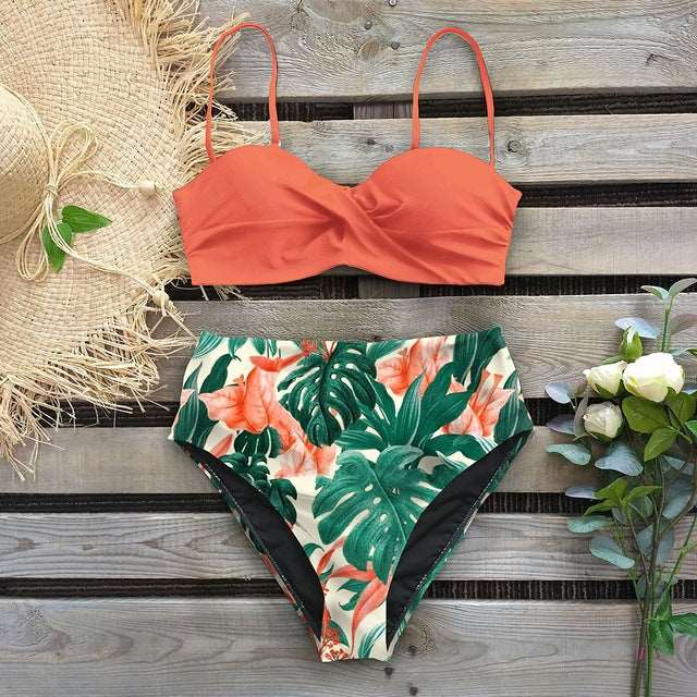 High Waist Printed Bikini in 15 Patterns S-XL