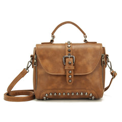 Studded Messenger Bag with Adjustable Strap in 13 Colors