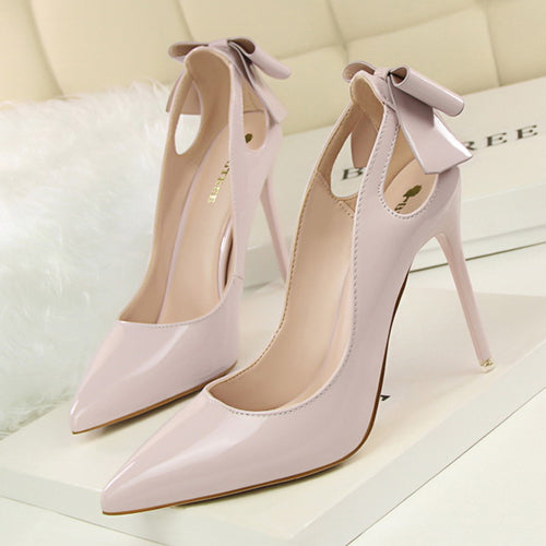 Leder High Heel Stilettos mit spitzer Zehenpartie in 7 Farben