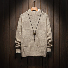 Men's Checkered Long Sleeve Sweater in 4 Colors M-5XL