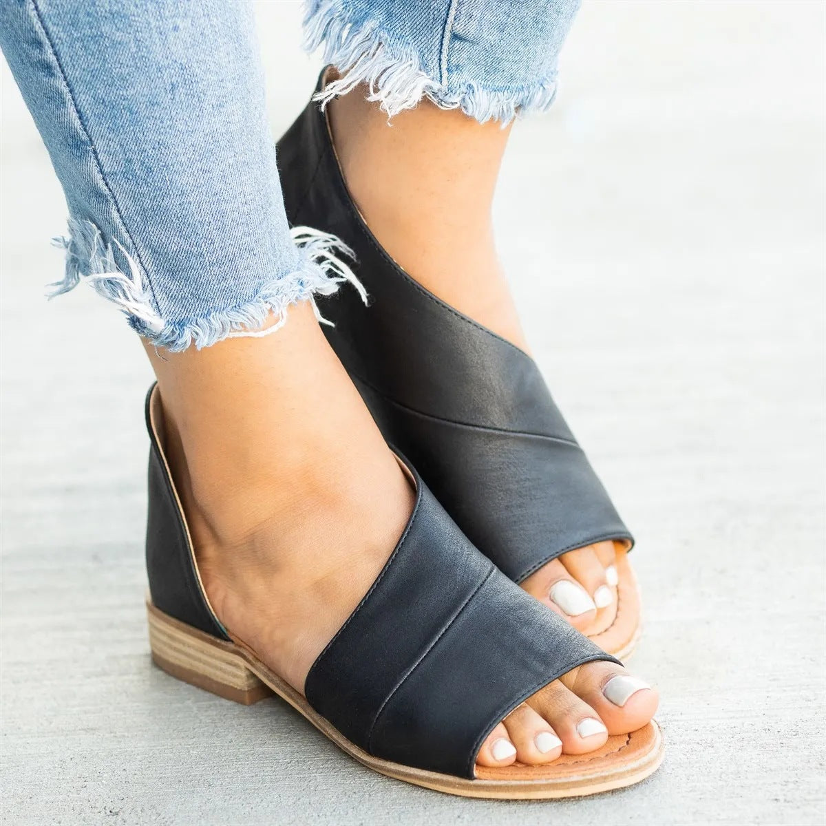 Open Toe Closed Heel Sandals