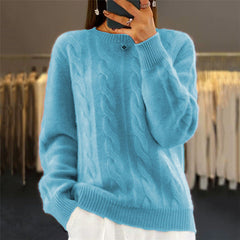 Cable-Knit Long Sleeve Sweater