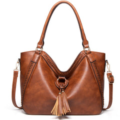 Crossbody Tote Bag with Tassel in 3 Colors
