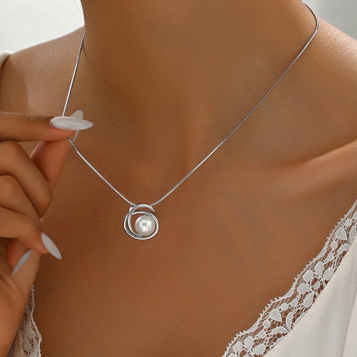 Necklace with Mother of Pearl Pendant