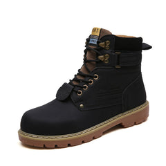 Men's Lined Martin Boots with Round Toe in 3 Colors