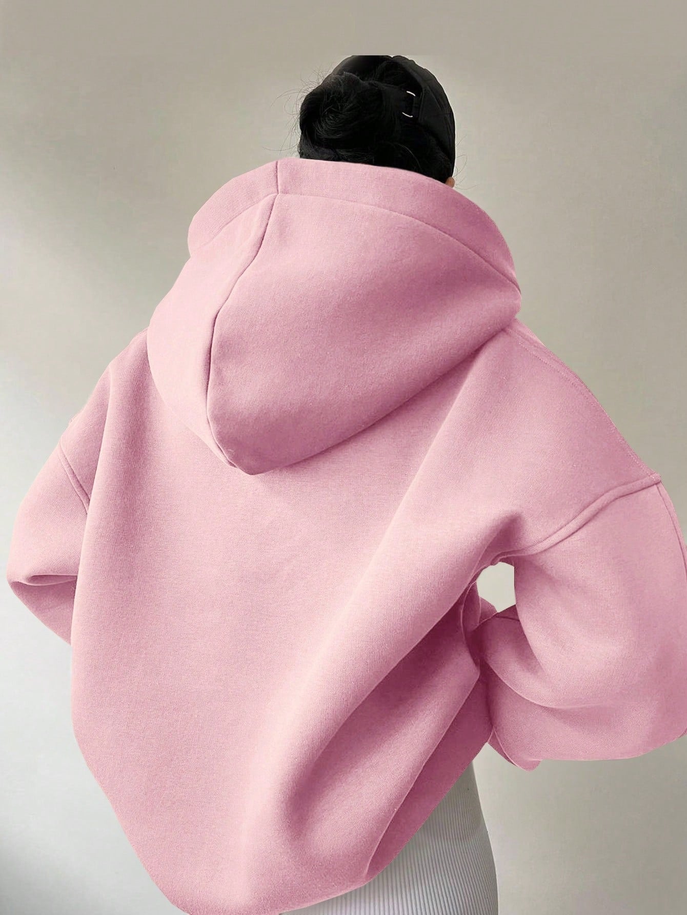 Loose Fit Long Sleeve Hooded Sweatshirt