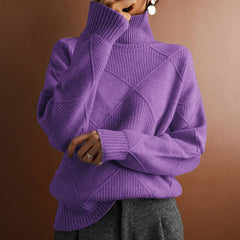 Long Sleeve Knit Turtleneck Sweater in 8 Colors S-XXL