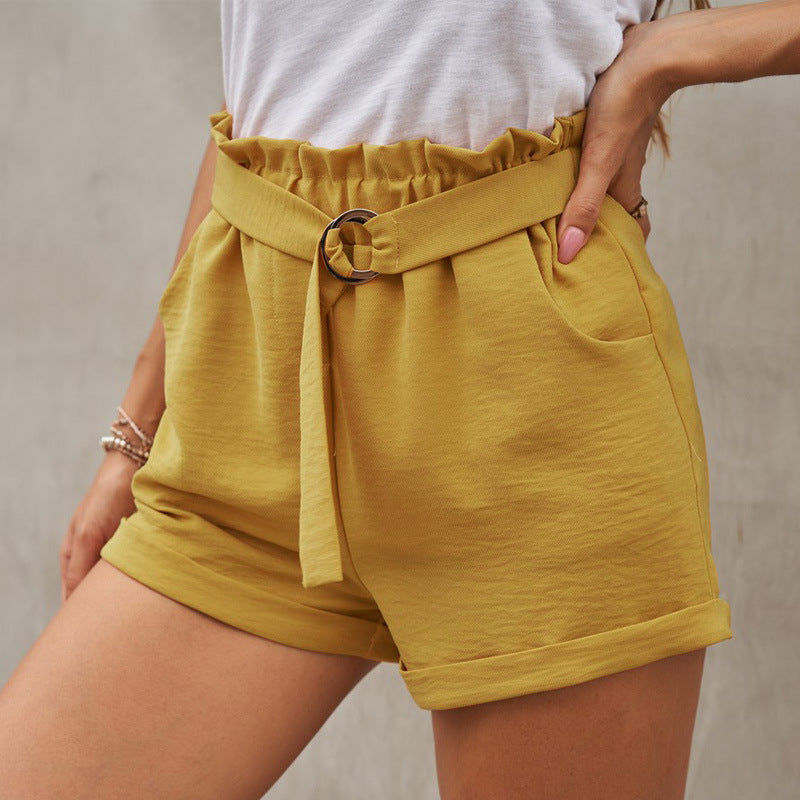 High Elastic Waist Shorts with Pockets in 3 Colors S-XL