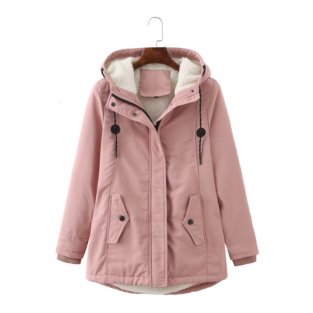 Warm Plush Hooded Jacket