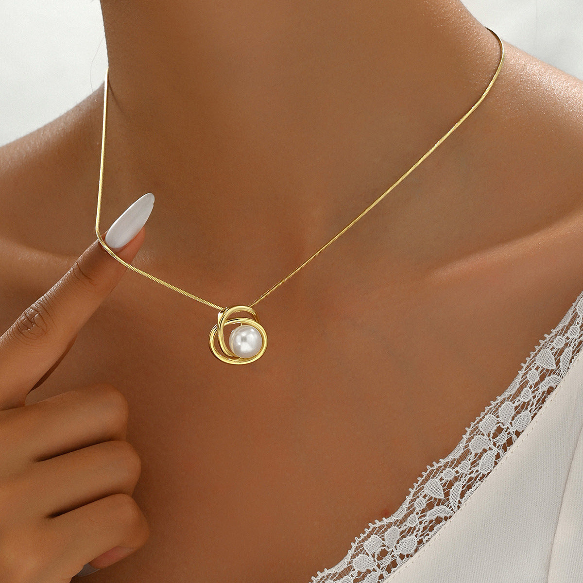 Necklace with Mother of Pearl Pendant