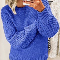 Thick Knit Long Sleeve Sweater in 5 Colors Sizes 4-16