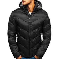 Men's Long Sleeve Hooded Puffer Jacket
