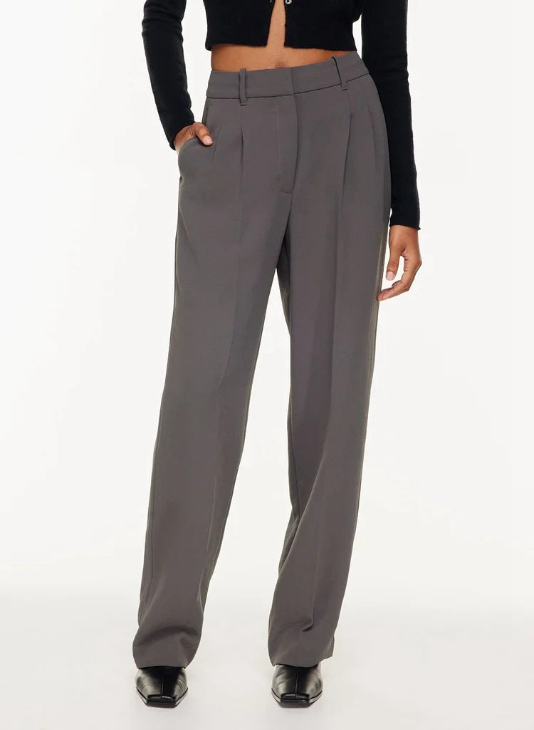 Pantalon large taille haute avec poches, 7 couleurs, S-5XL