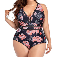 One Piece Swimsuit with Mesh S-5XL