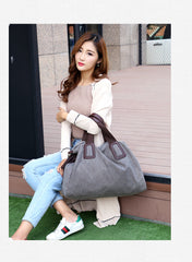 Large Capacity Canvas Hand Shoulder Tote Bag in 5 Colors