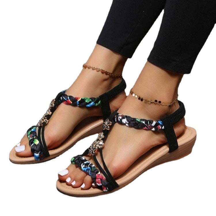 Open Toe Bohemian Sandals in 2 Colors