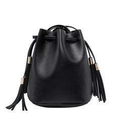 Shoulder Messenger Bucket Bag with Tassels in 5 Colors