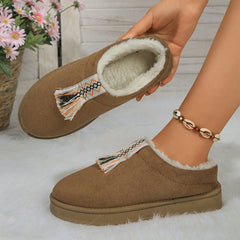 Suede Plush Slippers