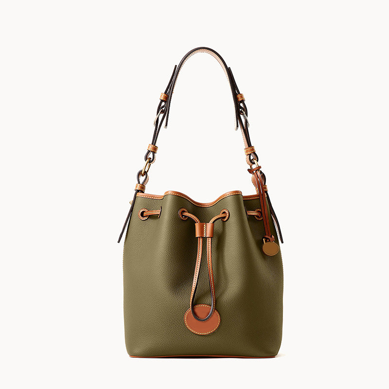 Large Capacity Bucket Bag with Drawstring in 6 Colors