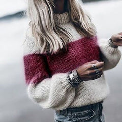 Long Sleeve Mohair Knit Sweater in 5 Colors S-XXXL