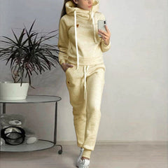 Solid Colour Fleece-Lined Sweatsuit