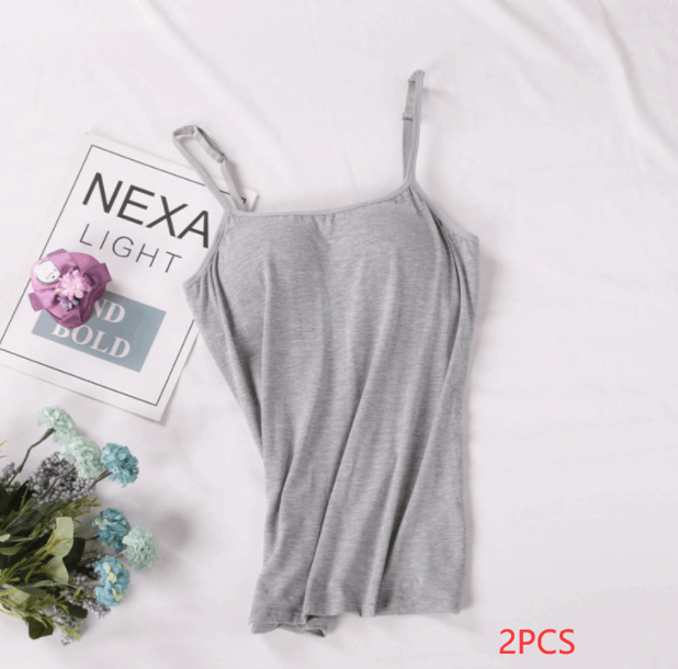 Haut caraco en modal à bretelles réglables, 8 couleurs, S-XXL