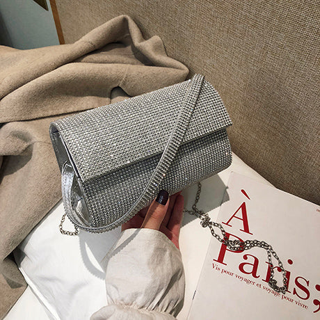 Sparkly Hand Shoulder Evening Bag in 4 Colors