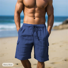 Men's Bermuda Shorts with Drawstring and Pockets