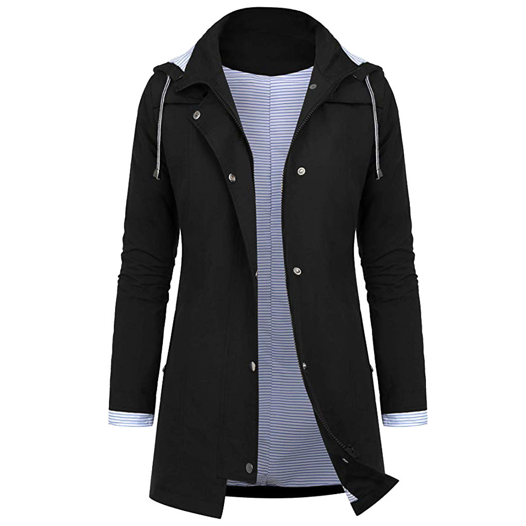 Wasserdichte Regenjacke mit Kapuze in 5 Farben S-5XL