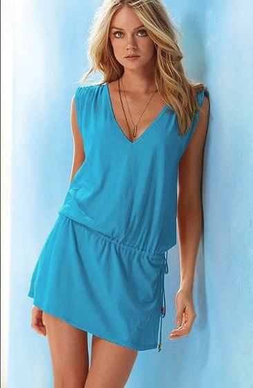 Sommer-Strandkleid in Einheitsgröße in 9 Farben
