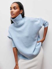 Knit Turtleneck Long Sleeve Sweater in 8 Colors S-L