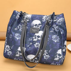 Large Capacity Skull Print Shoulder Bag